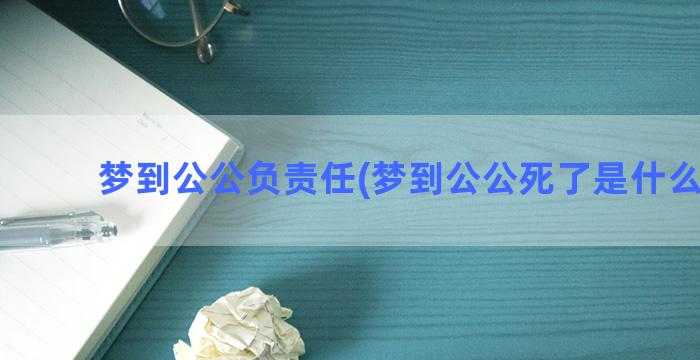 梦到公公负责任(梦到公公死了是什么意思)